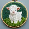 Punch Needle kit for Beginners, Cute Highland Cow Holiday Punch Stitching kit for Adults, Needle Punch Kits for Adults, Festive DIY Art Craft view 1