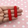 Big Red Licorice Cabochons, Cute Resin Candy Cabs rdnqu (6 Pieces) view 2