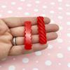 Big Red Licorice Cabochons, Cute Resin Candy Cabs rdnqu (6 Pieces) view 3