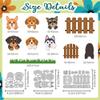 DELORIGIN Fence Puppy Cutting Dies Cute Dogs Die Cut Carbon Steel Die Cuts Stencils Card Making Scrapbooking Embossing Stencils Template Dies for DIY Paper Craft Albums Card Gift Decor view 2