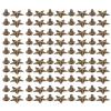 50 Sets Star Shape Rivet Studs, 14mm Zinc Alloy Star Rivets Screwback Garment Tacks Studs and Spikes for Leather Craft Shoes Bags Clothing Decoration (Bronze) view 1