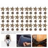 50 Sets Star Shape Rivet Studs, 14mm Zinc Alloy Star Rivets Screwback Garment Tacks Studs and Spikes for Leather Craft Shoes Bags Clothing Decoration (Bronze) view 2