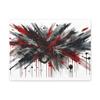 Abstract Canvas Wall Art, Vibrant Red Black White Expressionist Painting, Modern Home Decor, Living Room, Office Decoration view 1