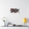 Abstract Canvas Wall Art, Vibrant Red Black White Expressionist Painting, Modern Home Decor, Living Room, Office Decoration view 3
