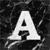 Pepita Needlepoint kit: Letter A Black Marble, 10" x 10" view 1