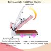 16x24 Inch Heat Press Machine for T-Shirts Semi-Automatic Sublimation Heat Press Machine with Auto Open and Slide-Out Base, Perfect for Home DIY & Small Business Customization, 110V, 2000W (Pink) view 2