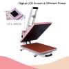 16x24 Inch Heat Press Machine for T-Shirts Semi-Automatic Sublimation Heat Press Machine with Auto Open and Slide-Out Base, Perfect for Home DIY & Small Business Customization, 110V, 2000W (Pink) view 3