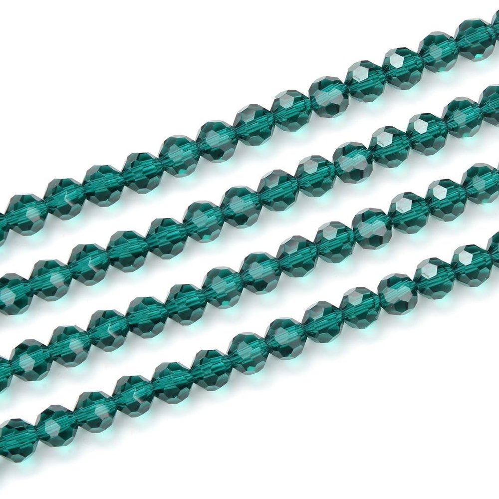 1000pcs Czech Faceted Round Crystal Glass Beads 4mm Small Tiny Spacers Bulk Emerald Green