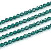1000pcs Czech Faceted Round Crystal Glass Beads 4mm Small Tiny Spacers Bulk Emerald Green view 1