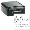 Christmas Magic Script Rubber Stamp with Ink, Standard 1-5/8" Square Wood Handle - Ideal Xmas Scrapbook Professional Grade for Holiday Cards & Crafts, Scrapbookers Card Makers view 2