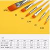 EWUROI 6pcs Paint Brushes Set Nylon Tips Brush for Acrylic Oil Watercolor Gouache Artist Professional Painting Kits view 2