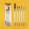 EWUROI 6pcs Paint Brushes Set Nylon Tips Brush for Acrylic Oil Watercolor Gouache Artist Professional Painting Kits view 3