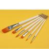 EWUROI 6pcs Paint Brushes Set Nylon Tips Brush for Acrylic Oil Watercolor Gouache Artist Professional Painting Kits view 4