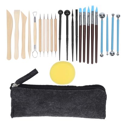25pcs Ceramic Pottery Tools Set for Shaping Embossing Sculpting Handicraft Art Accessory