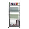 JAYEUW 16 Tier Ribbon Holder Organizer Rack for Craft Room, Ribbon Display Stand with Lockable Wheels, Multifunctional Ribbon Storage Flower Gift Wrap Organizer for Flower Shop, Cake Shop (Black) view 2