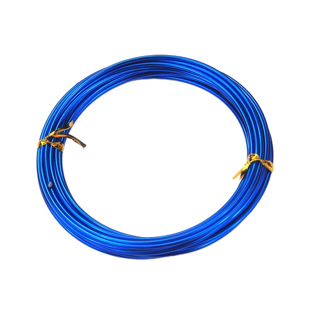 Copper and Royal Blue Aluminum Craft Wire, 5-Size (1/1.5/2/2.5/3mm) 16.4 FT Each for Jewelry Making, Sculpture, Model Building, DIY Crafts & Art Supplies(Size:2mm16.4ft5m,Color:Royal Blue)