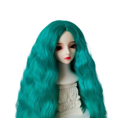 SISON BENNE Doll Wig, Dolls Long Wavy Hair Wigs for 1/3 1/4 1/6 Ball Jointed Doll BJD Toy DIY 24 Colors (1/4 (Head C. 18-19cm),Green)