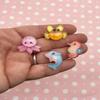 Assorted Color and Shape Glittery Ocean Nautical Resin Cabochons, Flat-Backed Resin Ocean Creatures rdnqu (4 Pieces) view 1