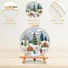 LB Christmas Embroidery Kit for Beginners Adults, 3 Sets Hand Embroidery Starter Kit with Mountain Pattern and Instructions Stamped Cross Stitch Kits Include Embroidery Hoop Needles Threads Scissors view 3