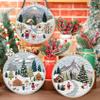 LB Christmas Embroidery Kit for Beginners Adults, 3 Sets Hand Embroidery Starter Kit with Mountain Pattern and Instructions Stamped Cross Stitch Kits Include Embroidery Hoop Needles Threads Scissors view 4