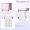 24-Grid Portable Ceramic Watercolor Palette Lid, Mini Folding Palette Watercolor Painting And Clip-On Cleaning Bucket, Ideal Artists Outdoor Sketching view 2