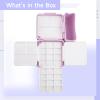 24-Grid Portable Ceramic Watercolor Palette Lid, Mini Folding Palette Watercolor Painting And Clip-On Cleaning Bucket, Ideal Artists Outdoor Sketching view 4