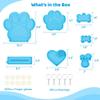Dog Photo Fame Mold Kit, Keychain Silicone Mold Kit, Dog Tag Pendant Casting Molds With Finger Gloves And Keyrings, Dog Paw Bone Heart-Shaped Silicone Resin Molds For Diy view 3
