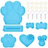 Dog Photo Fame Mold Kit, Keychain Silicone Mold Kit, Dog Tag Pendant Casting Molds With Finger Gloves And Keyrings, Dog Paw Bone Heart-Shaped Silicone Resin Molds For Diy view 4