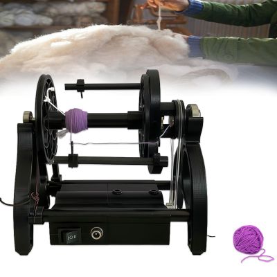 Glowdora Electric Spinning Wheel, Adjustable Speed Wool Yarn Winding Machine,12v Yarn Spinning Wheel,800rpm Maximum Speed, Easy to Disassemble, 4 Ounce Capacity, for Yarn Weaving Black