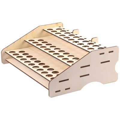 Diy Craft Tool Holder, 16 X 11.7 X 5.5 Inches Model Paint Stand Display Shelf, Wooden Paint Bottle Storage Rack Organizer, 84 Slots Paint Storage Solution For Hobby Paint Bottles