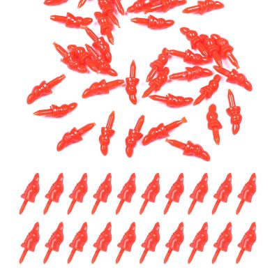 50Pcs 17X9MM Orange Mini Snowman Nose Findings Plastic Santa Claus Nose Accessories for DIY Christmas Holiday Decorations