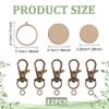 FREEBLOSS 12 Set Mini Wooden Embroidery Hoop Keychain Wooden Round Embroidery Hoops with Keychain DIY Wood Hoops for Embroidery Earring Hooks Keychain Jewelry Making Supplies view 2