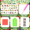 30 Pcs Diamond Art Painting Magnets Kits Vegetables Magnetic Fridge Diamond Art Painting Kits Cute Small Fridge Magnet 5d Round Full Drill Gem DIY Craft Paint by Dots for Adult Beginner Gifts Home view 4