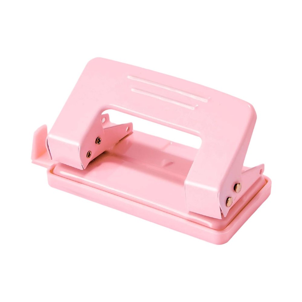 apcans 2 Holes Puncher Solid Color Paper Puncher 1-10 Sheets Capacity Manual Punching Machine for Office School