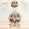 LB Cute Christmas Embroidery Kit for Beginners Adults, 3 Sets Hand Embroidery Starter Kit with Gnome Pattern and Instructions Stamped Cross Stitch Kits Include Embroidery Hoop Needles Threads Scissors view 3