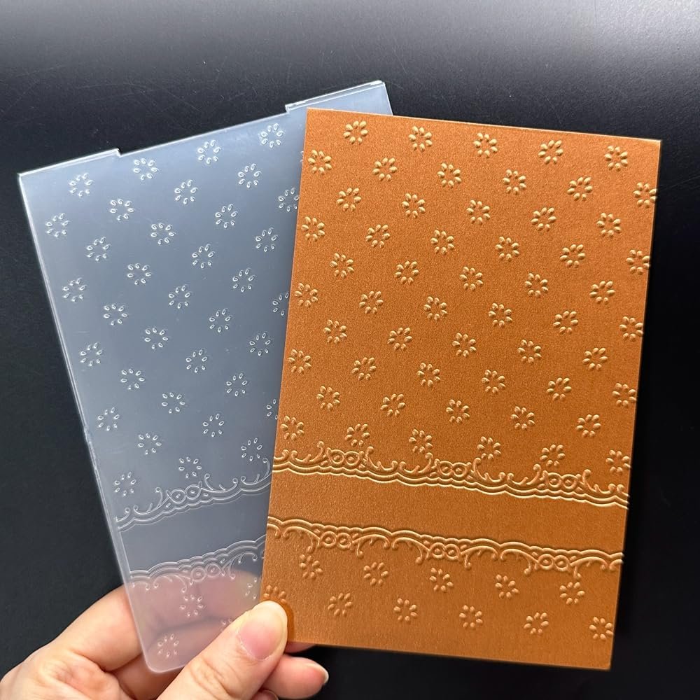 3D Plastic Embossing Folder Template Foot Print Texture A6 Size for Card Making DIY Scrapbooking Paper Crafting Handmade Crafts Scrapbooking Arts Supplies Scrapbook Decor