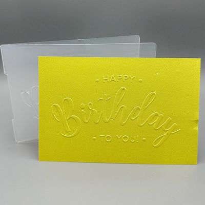 3D Plastic Embossing Folder Template Happy Birthday Wishes Texture A6 Size for Card Making DIY Scrapbooking Paper Crafting Handmade Crafts Scrapbooking Arts Supplies Scrapbook Decor