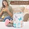 Dreamy Butterfly Colorful Crochet Tote with Holes Crochet Storage Organizer for Knitting Kit Bolsa para tejer view 4