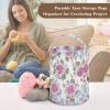 Retro Ancient Roses Peach Travel Bag with Holes Crochet Hook Storage for Knitting Needle Regalos para tejer view 4