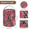 Snake Skin Fur Texture French Artvalentines Crochet Tote Bag Portable Yarn Bags Crocheting for Knitting Needles Regalos para tejer view 3