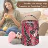 Snake Skin Fur Texture French Artvalentines Crochet Tote Bag Portable Yarn Bags Crocheting for Knitting Needles Regalos para tejer view 4