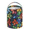 Colored Glass Flowers Crochet Tote with Holes Yarn Project Bag for Knitting Kit Hilo de Crochet para tejer view 2