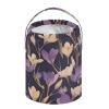 Black Violets Purple Yarn Storage Portable Crochet Yarn Organizer for Knitting Needles articulos para tejer view 2