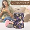 Black Violets Purple Yarn Storage Portable Crochet Yarn Organizer for Knitting Needles articulos para tejer view 4