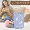 Cute Cartoon Bear Star Purple Peach Lilac Craft Bag with Holes Knitting Project for Knitting Tools suelas para tejer Crochet view 4