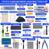 Gundam Tool Kit, 170 Pcs Professional Model Tool Kit for Gundam, Model Kit Tools with Decals Sticker Operated Box, Gunpla Tool Kits for Adults, Model Building Tools Hobby Tools for Repairing Painting view 2
