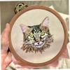 COOLHIYA 4pcs Embroidery Hoops Imitated Wood Cross Stitch Frames DIY Craft Sewing Tools with Oval Round Octagonal and Long Octagonal Shapes for Needlework and Handmade Embroidery view 2