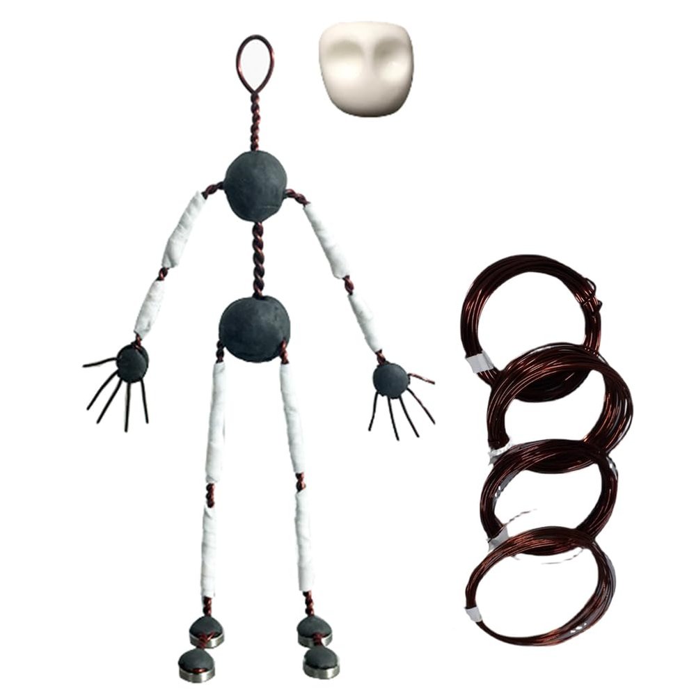 BAOJUHUIKANG 20cm, DIY Stop Motion Armature Kits,12CM-20CM Metal Puppet Figure, Stop Motion Animation with Hands and Skull for Stop Motion Animation & Clay Maker,13CM
