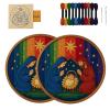 DIY Nativity Embroidery Set - Stitch The Holy Story, Christmas Cross Stitch Kits for Adults Beginner, Christian Christmas Craft for Home Decor & Gifts (#B+B) view 1
