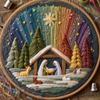 DIY Nativity Embroidery Set - Stitch The Holy Story, Christmas Cross Stitch Kits for Adults Beginner, Christian Christmas Craft for Home Decor & Gifts (#B+B) view 2